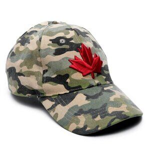 Camo GERTEX Canada Baseball Hat Snapback Maple Lead Red Green Yellow 100% Cotton